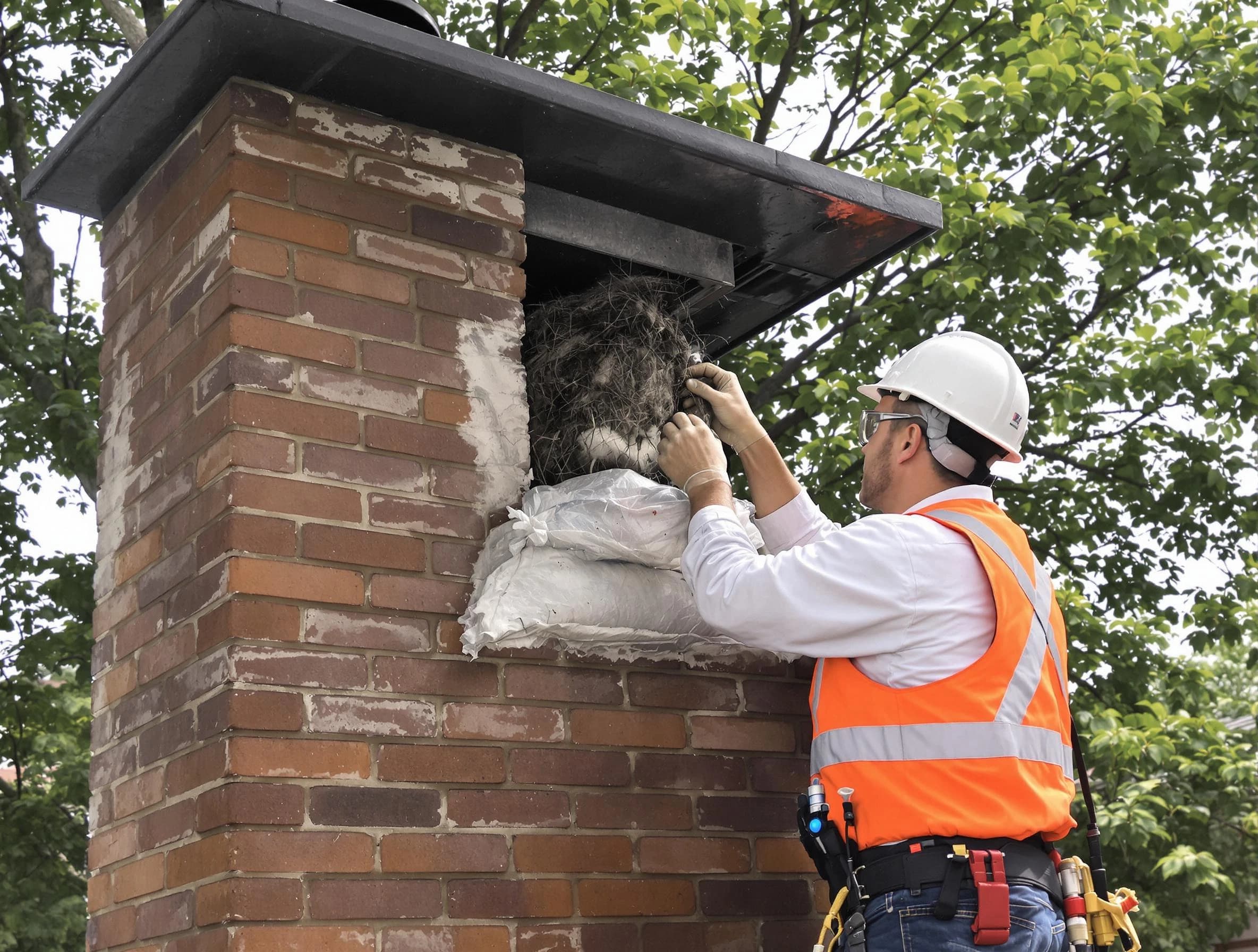 Humane removal of debris and animals by South Park Chimney Sweep in South Park, PA