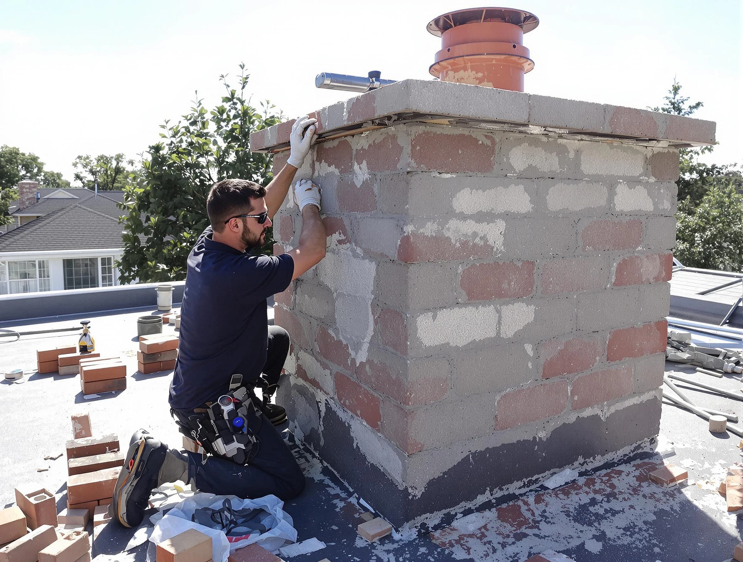 Advanced chimney repair process by South Park Chimney Sweep in South Park, PA