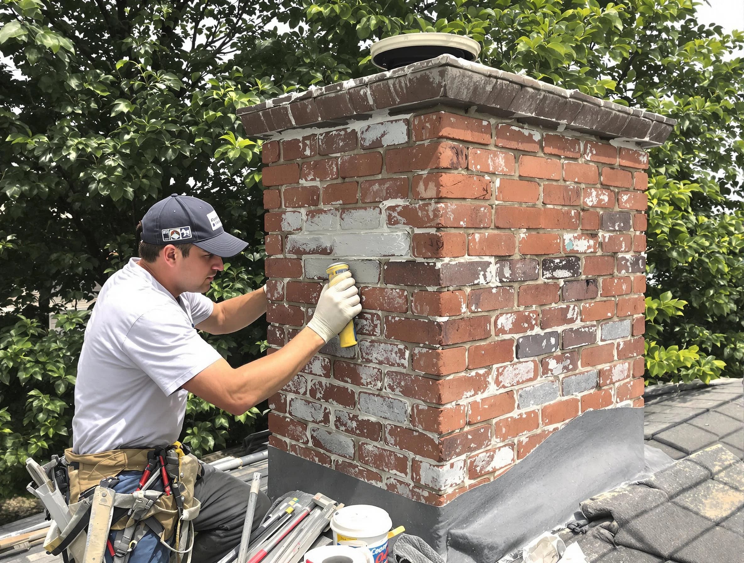 South Park Chimney Sweep restoring an aging chimney in South Park, PA