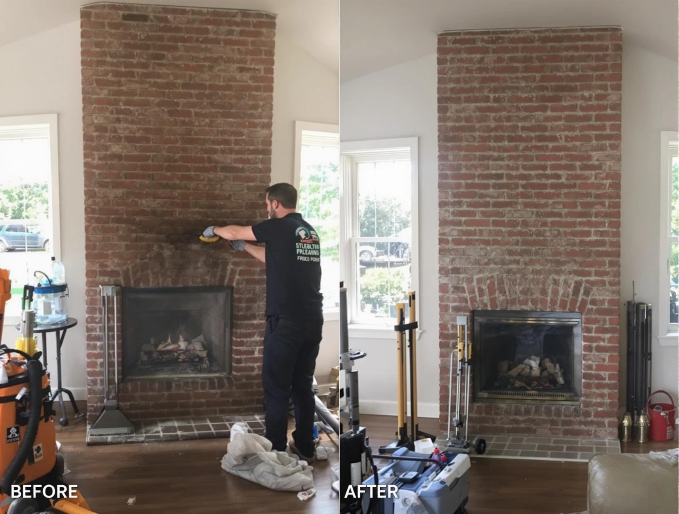 Finished chimney sweeping service by South Park Chimney Sweep in South Park, PA