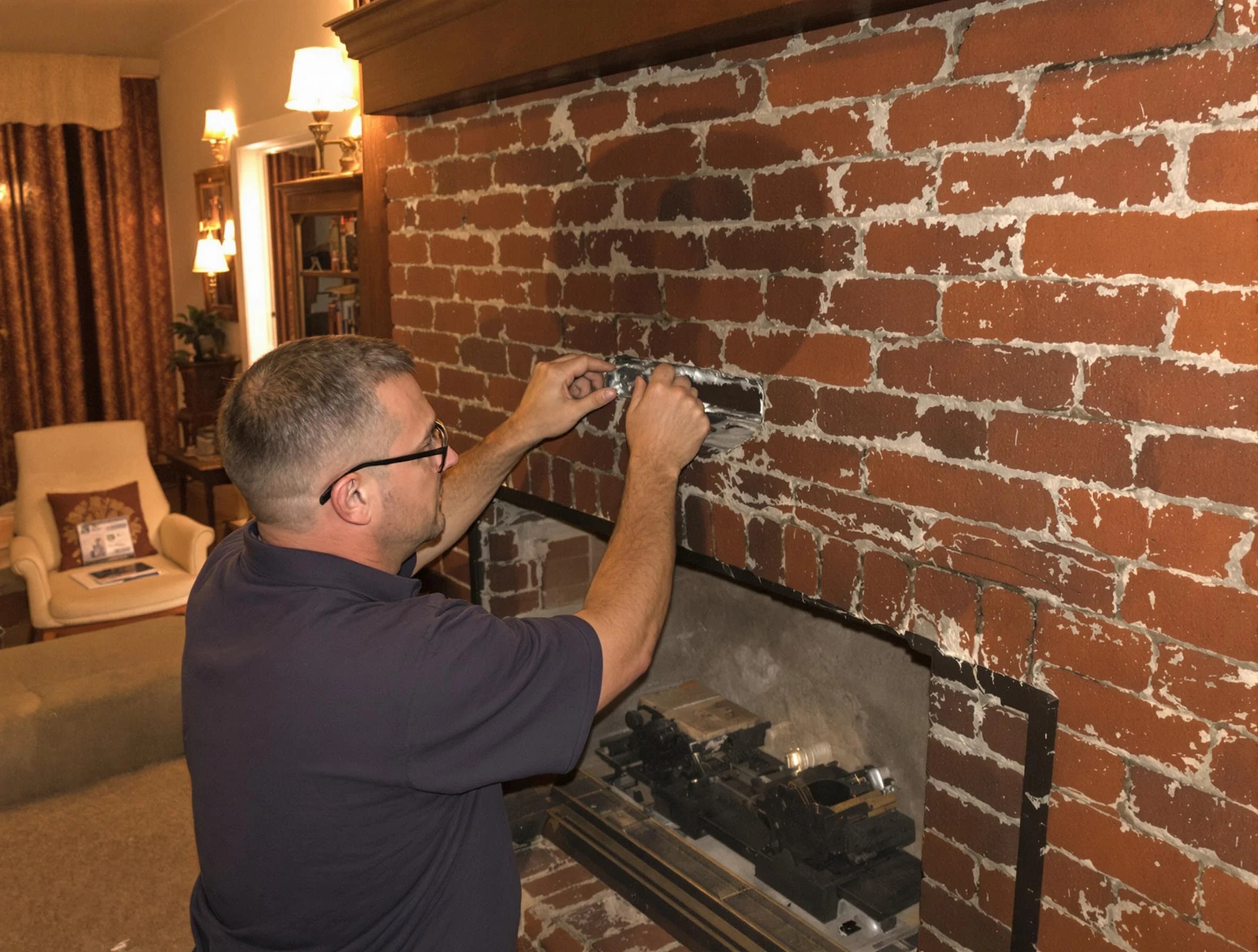 South Park Chimney Sweep expert fixing a fireplace in South Park, PA