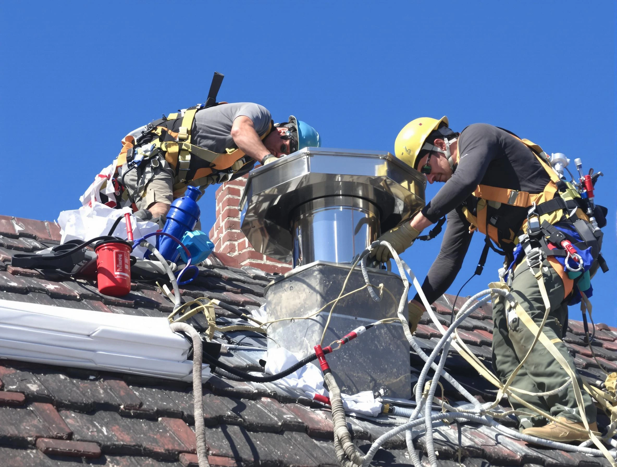 Protective chimney cap installed by South Park Chimney Sweep in South Park, PA
