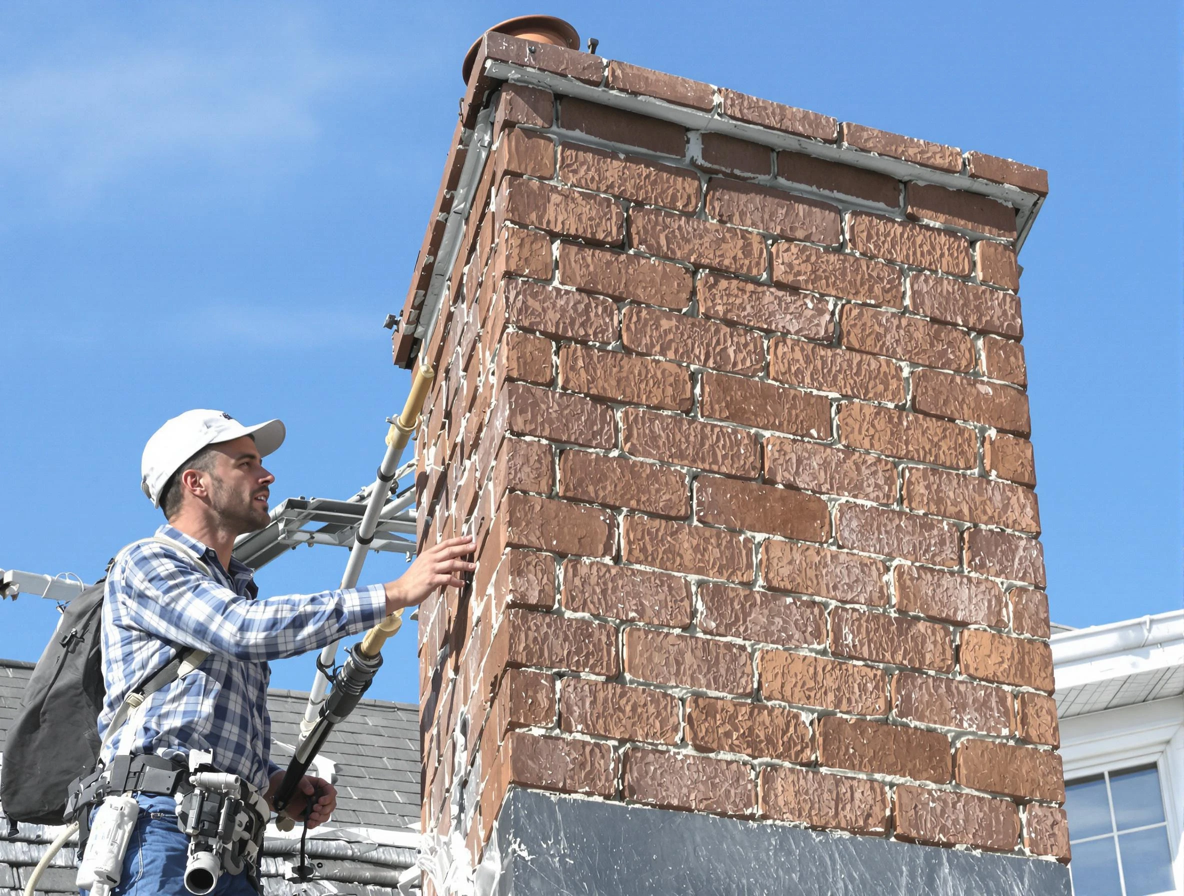 Brickwork for a chimney rebuild by South Park Chimney Sweep in South Park, PA