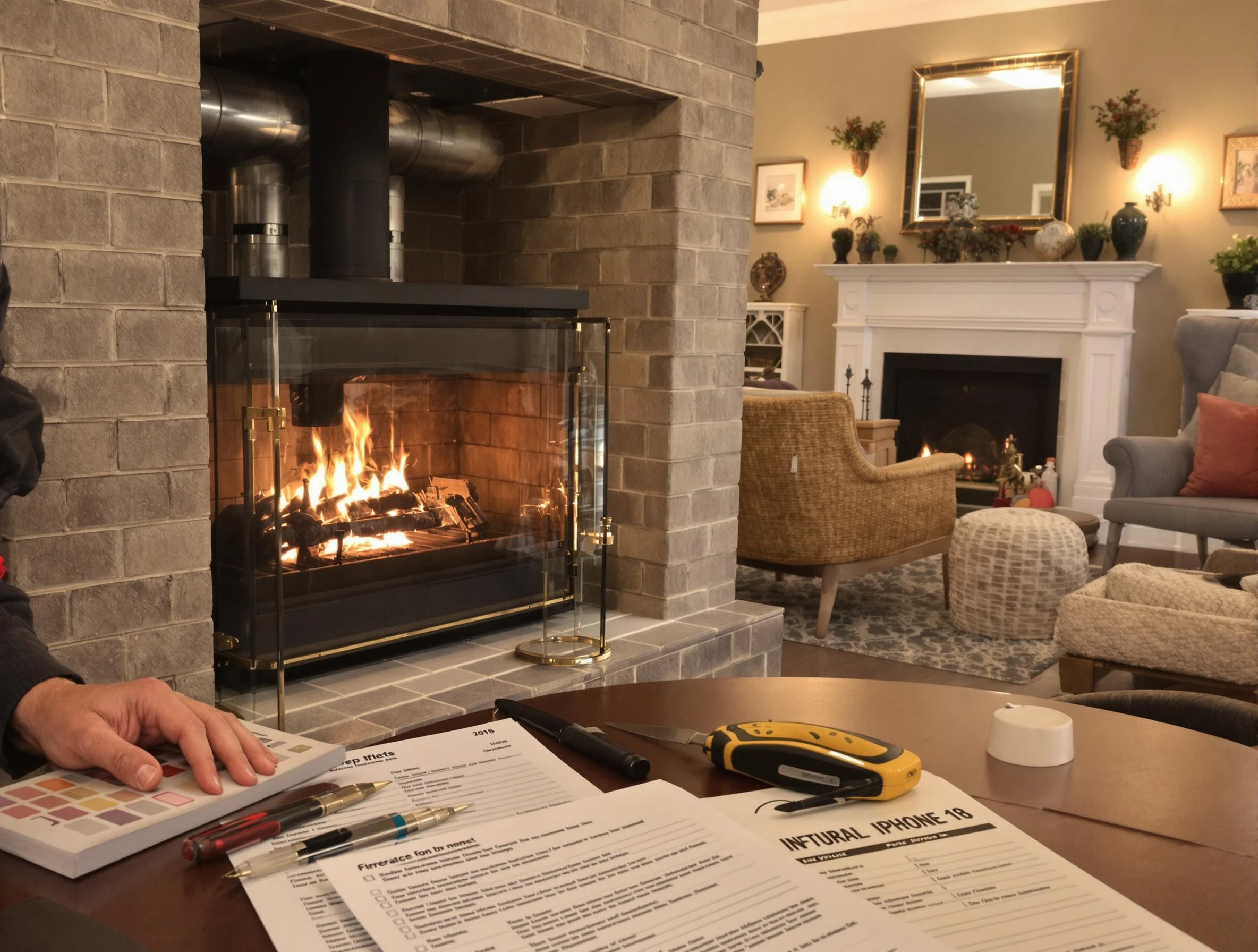 South Park Chimney Sweep verifying fireplace safety measures in South Park, PA