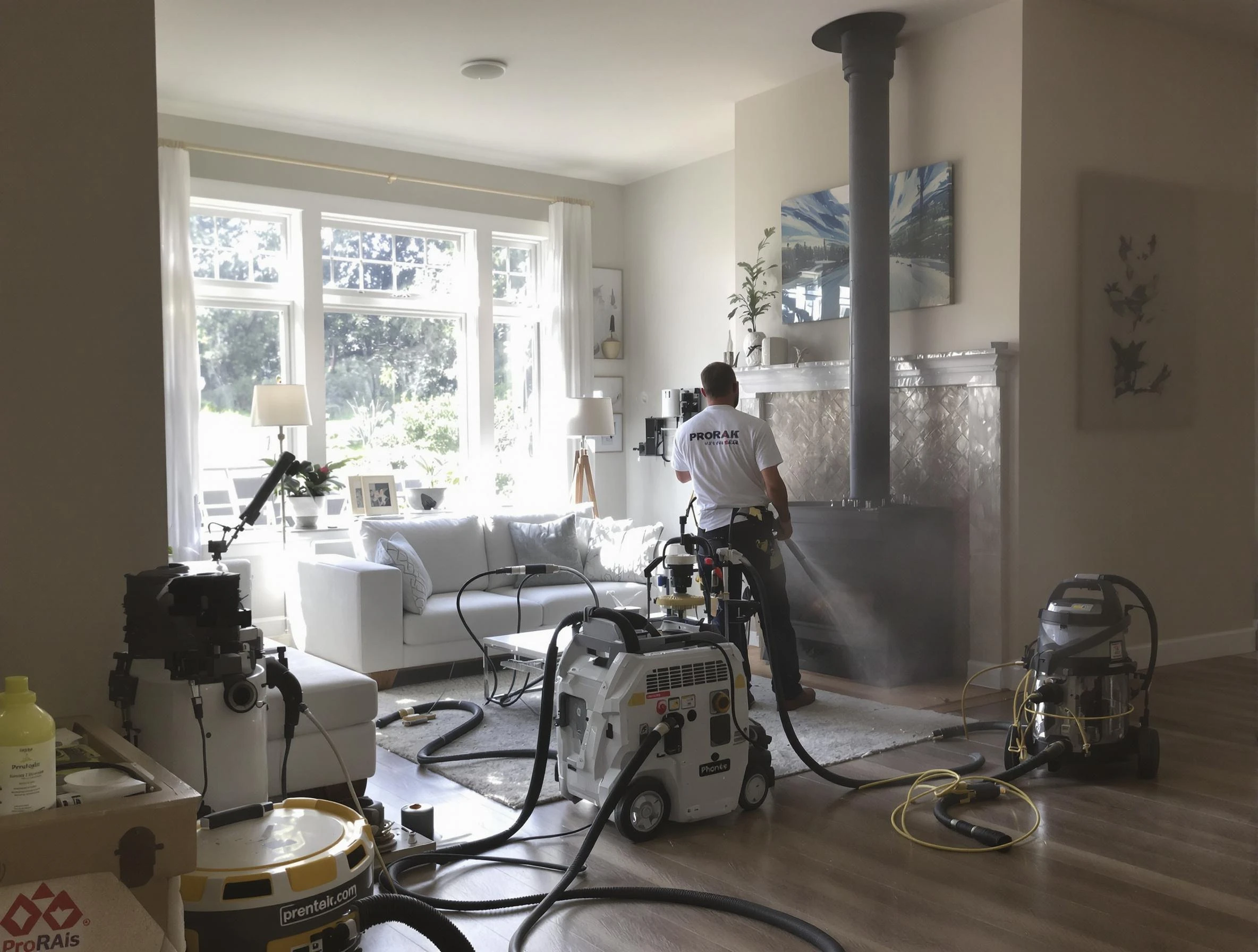 Soot removal service by South Park Chimney Sweep for a fireplace in South Park, PA